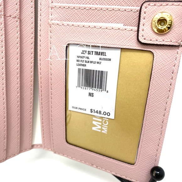 Michael Kors Slim Bifolder Leather Blossom Wallet - Picture 5 of 5